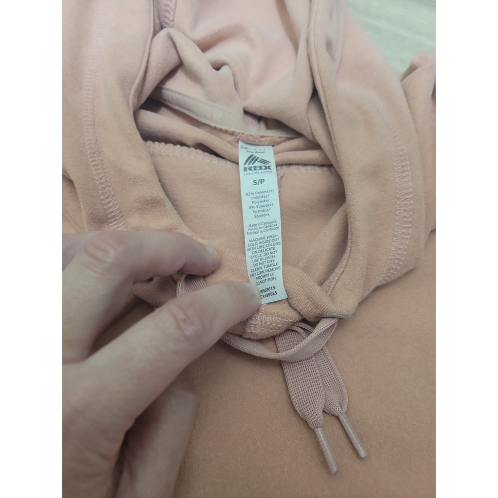 RBX Live Life Active Women Dusty Rose Pink Pullover Hoodie Thumbholes Small - Picture 7 of 7